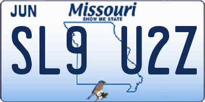 MO license plate SL9U2Z