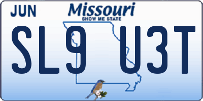 MO license plate SL9U3T