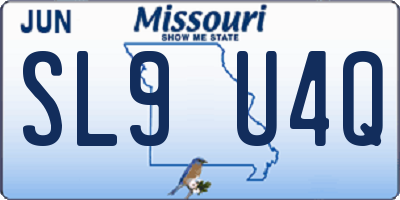 MO license plate SL9U4Q