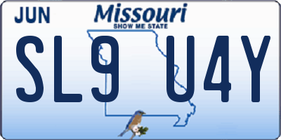 MO license plate SL9U4Y