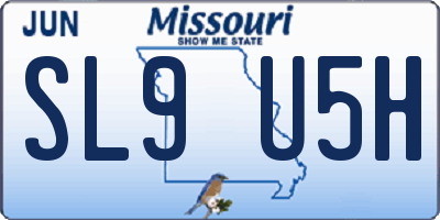 MO license plate SL9U5H