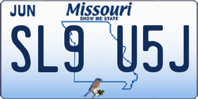 MO license plate SL9U5J