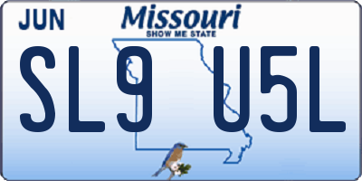 MO license plate SL9U5L
