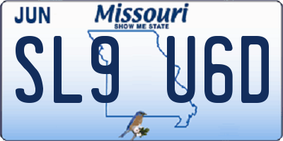 MO license plate SL9U6D
