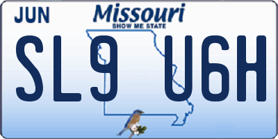 MO license plate SL9U6H