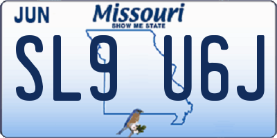 MO license plate SL9U6J