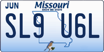 MO license plate SL9U6L