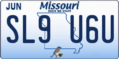 MO license plate SL9U6U