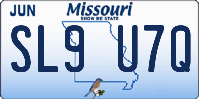 MO license plate SL9U7Q