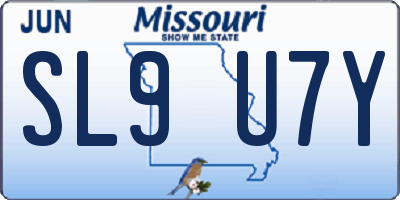 MO license plate SL9U7Y