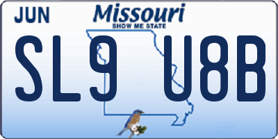 MO license plate SL9U8B