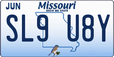 MO license plate SL9U8Y