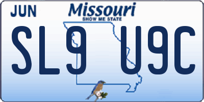 MO license plate SL9U9C