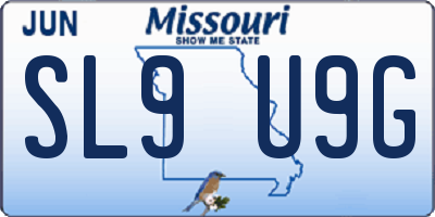 MO license plate SL9U9G