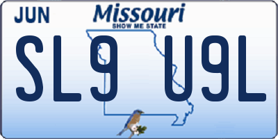 MO license plate SL9U9L