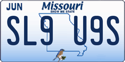 MO license plate SL9U9S