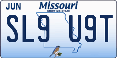 MO license plate SL9U9T