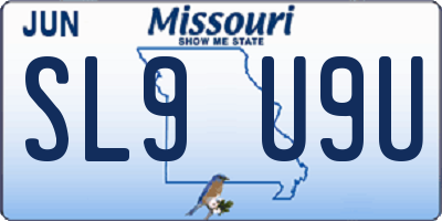 MO license plate SL9U9U