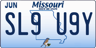 MO license plate SL9U9Y