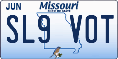 MO license plate SL9V0T