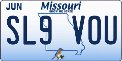 MO license plate SL9V0U