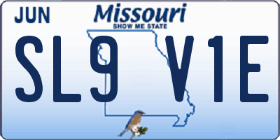 MO license plate SL9V1E