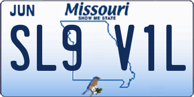 MO license plate SL9V1L