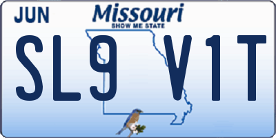 MO license plate SL9V1T