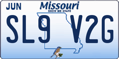 MO license plate SL9V2G