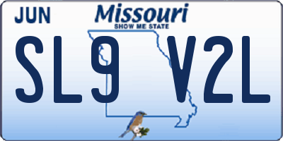 MO license plate SL9V2L