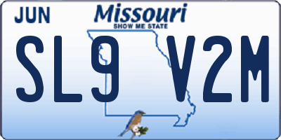 MO license plate SL9V2M