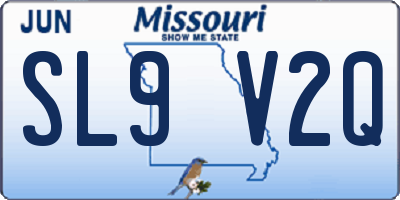 MO license plate SL9V2Q