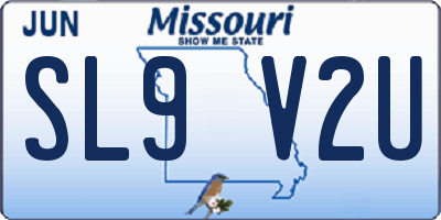 MO license plate SL9V2U