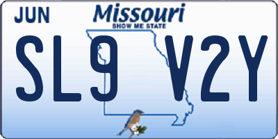 MO license plate SL9V2Y