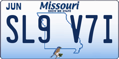 MO license plate SL9V7I