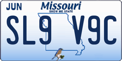 MO license plate SL9V9C