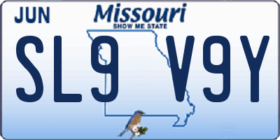 MO license plate SL9V9Y