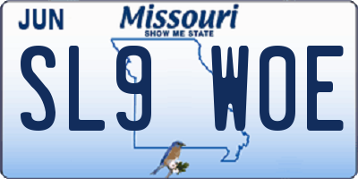 MO license plate SL9W0E