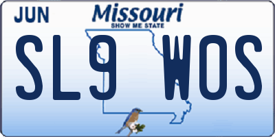 MO license plate SL9W0S