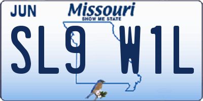 MO license plate SL9W1L