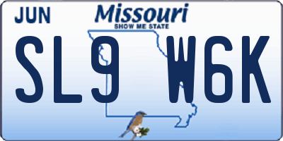MO license plate SL9W6K