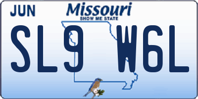 MO license plate SL9W6L