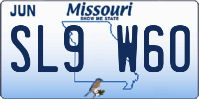 MO license plate SL9W6O