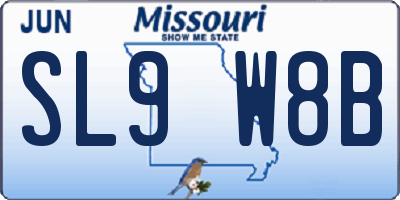 MO license plate SL9W8B