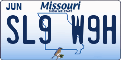 MO license plate SL9W9H