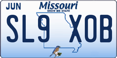 MO license plate SL9X0B