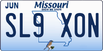 MO license plate SL9X0N