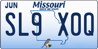 MO license plate SL9X0Q