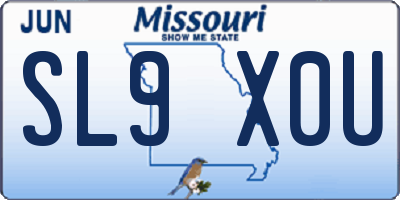 MO license plate SL9X0U