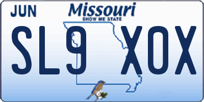 MO license plate SL9X0X